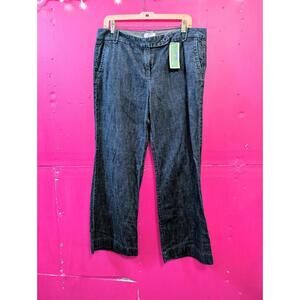 Ann Taylor Loft Wide Leg Petite Blue Jeans  14P